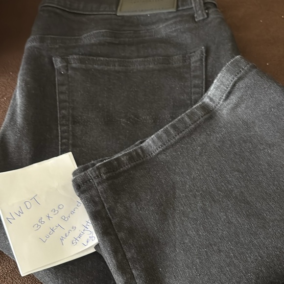 LUCKY BRAND 38x30 NWOT MENS BLACK JEANS - Picture 2 of 12